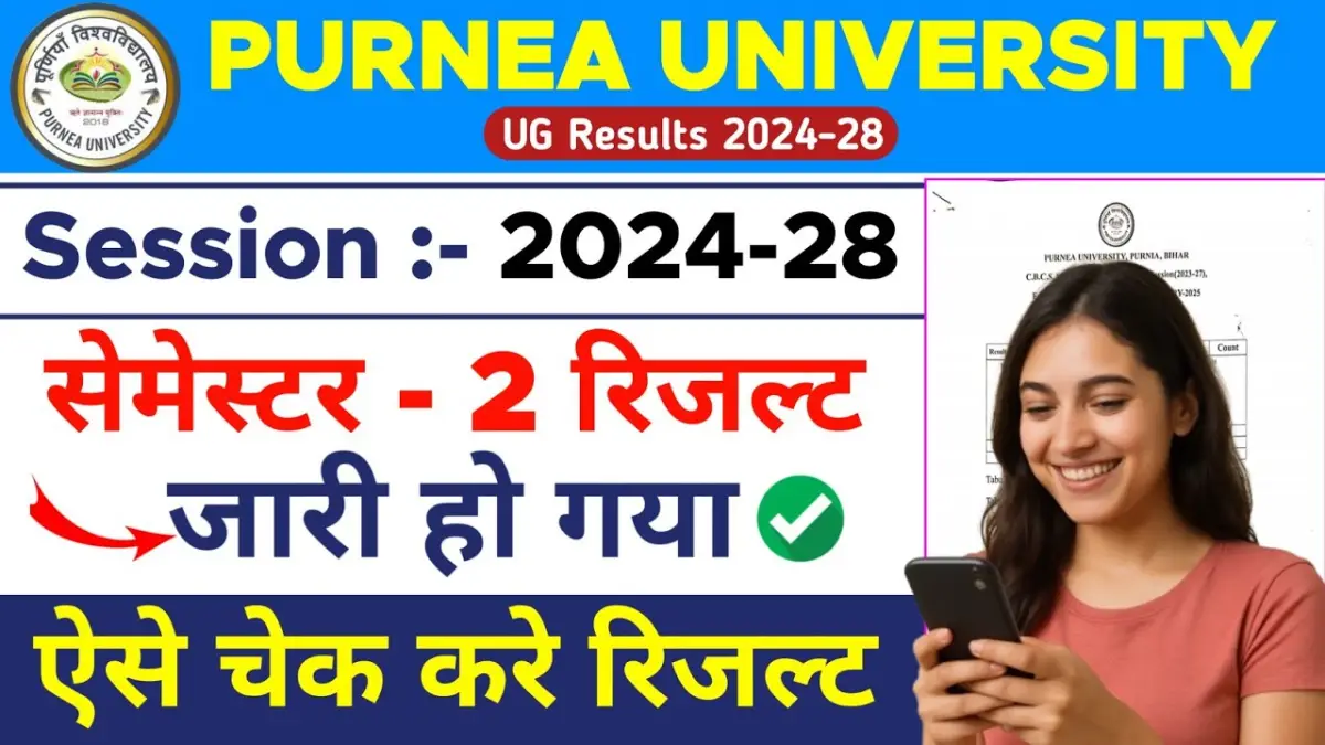 Purnea University UG 2nd Semester Result 2025 – Check BA, BSc, BCom (Session 2024–28) Result @purneauniversity.ac.in