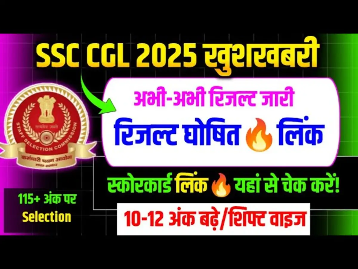 SSC CGL Result 2025 Released-Check Cut Off, Merit List and Scorecard at ssc.gov.in