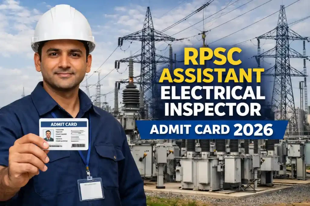 RPSC Assistant Electrical Inspector Admit Card 2026