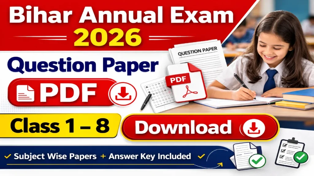 Bihar School Annual Exam Question Paper 2026