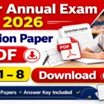 Bihar School Annual Exam Question Paper 2026 PDF Download – Class 1 to 8 All Subjects