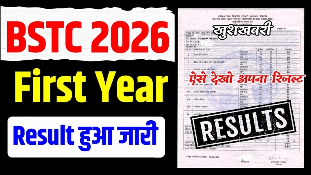 Rajasthan BSTC DElEd 1st Year Result 2026