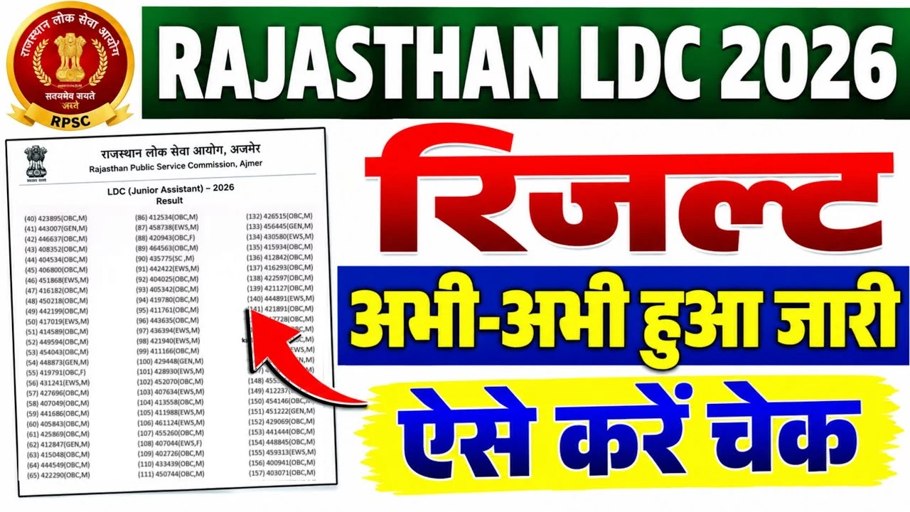 Rajasthan LDC Result 2026